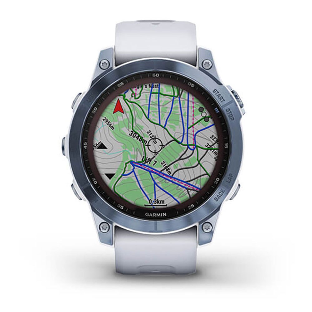 Купить Garmin 010-02540-25 Fenix 7 Sapphire Solar Часы Белая  Mineral Blue Titanium / Whitestone 7ft.ru в интернет магазине Семь Футов