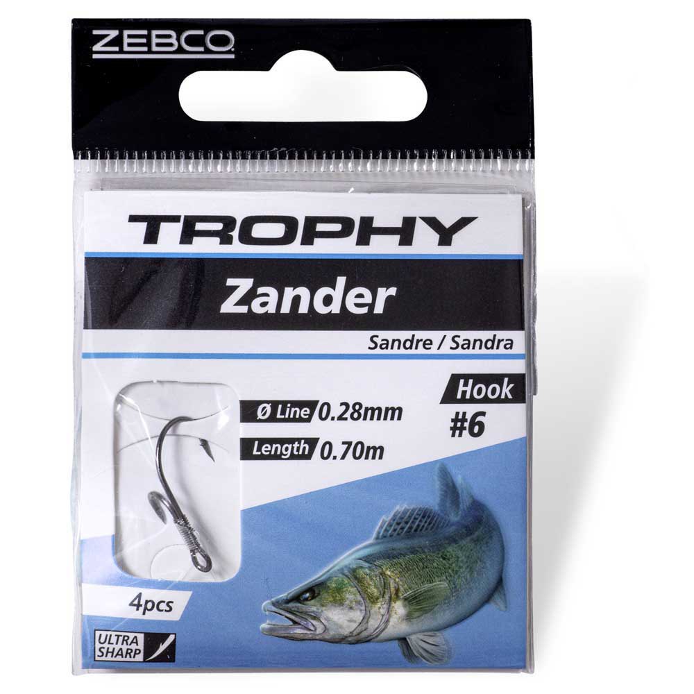 Купить Zebco 4577100 Trophy Zander Связанные Крючки Серебристый Silver 1/0  7ft.ru в интернет магазине Семь Футов