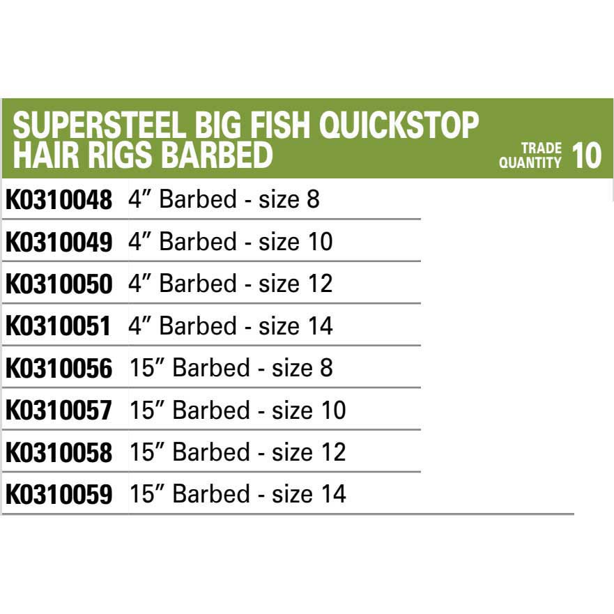 Купить Korum K0310059 Big Fish Barbed Связанные Крючки 38 см Черный Black Nickel 14  7ft.ru в интернет магазине Семь Футов