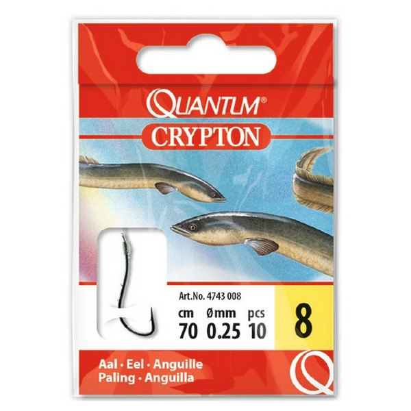 Купить Quantum fishing 4743008 Crypton Eel 0.250 Mm Связанные Крючки Черный Nickel 8  7ft.ru в интернет магазине Семь Футов