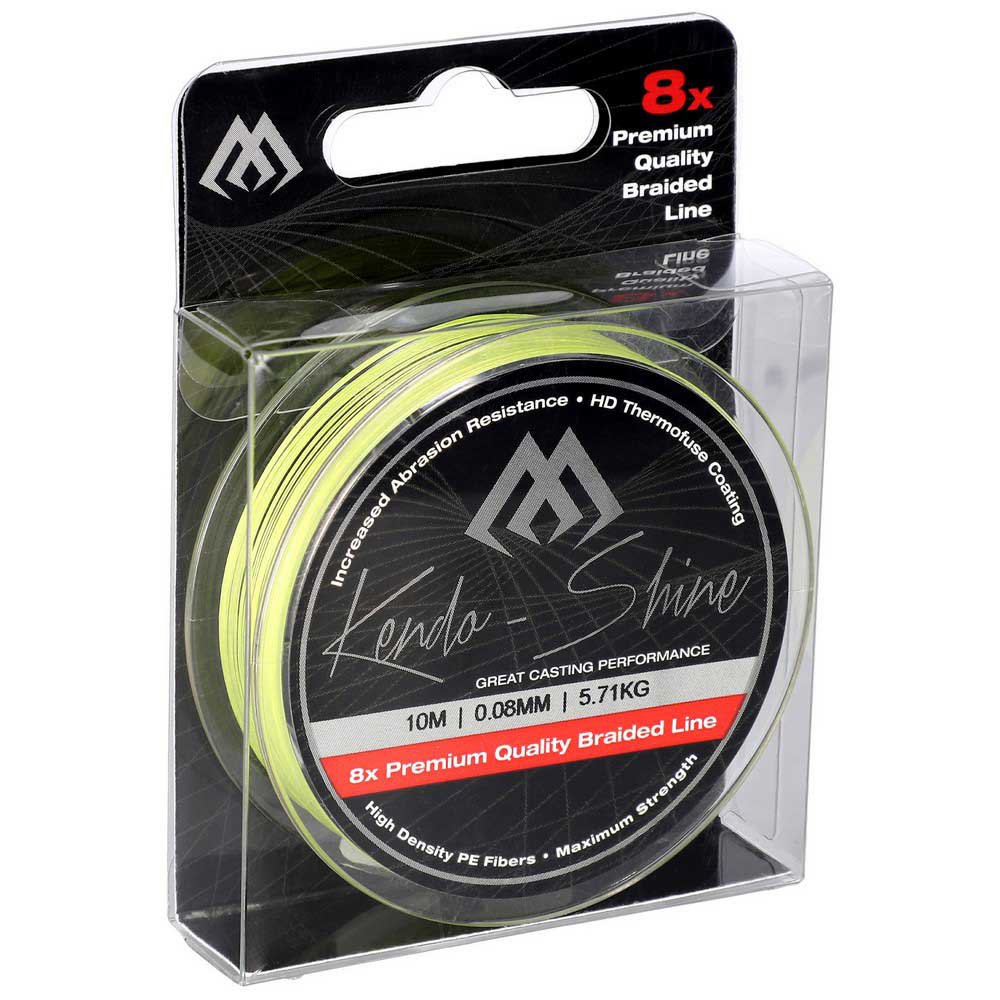 Купить Mikado ZKS00Y-10-016 Kendo Shine Плетеная леска 10 м Желтый Fluo Yellow 0.160 mm  7ft.ru в интернет магазине Семь Футов