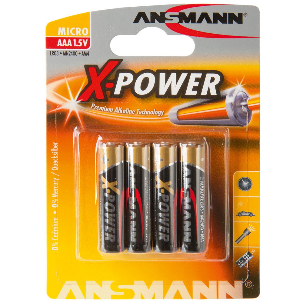 Купить Ansmann 5015653 X-Power AAA 4 Units Черный  Black 7ft.ru в интернет магазине Семь Футов