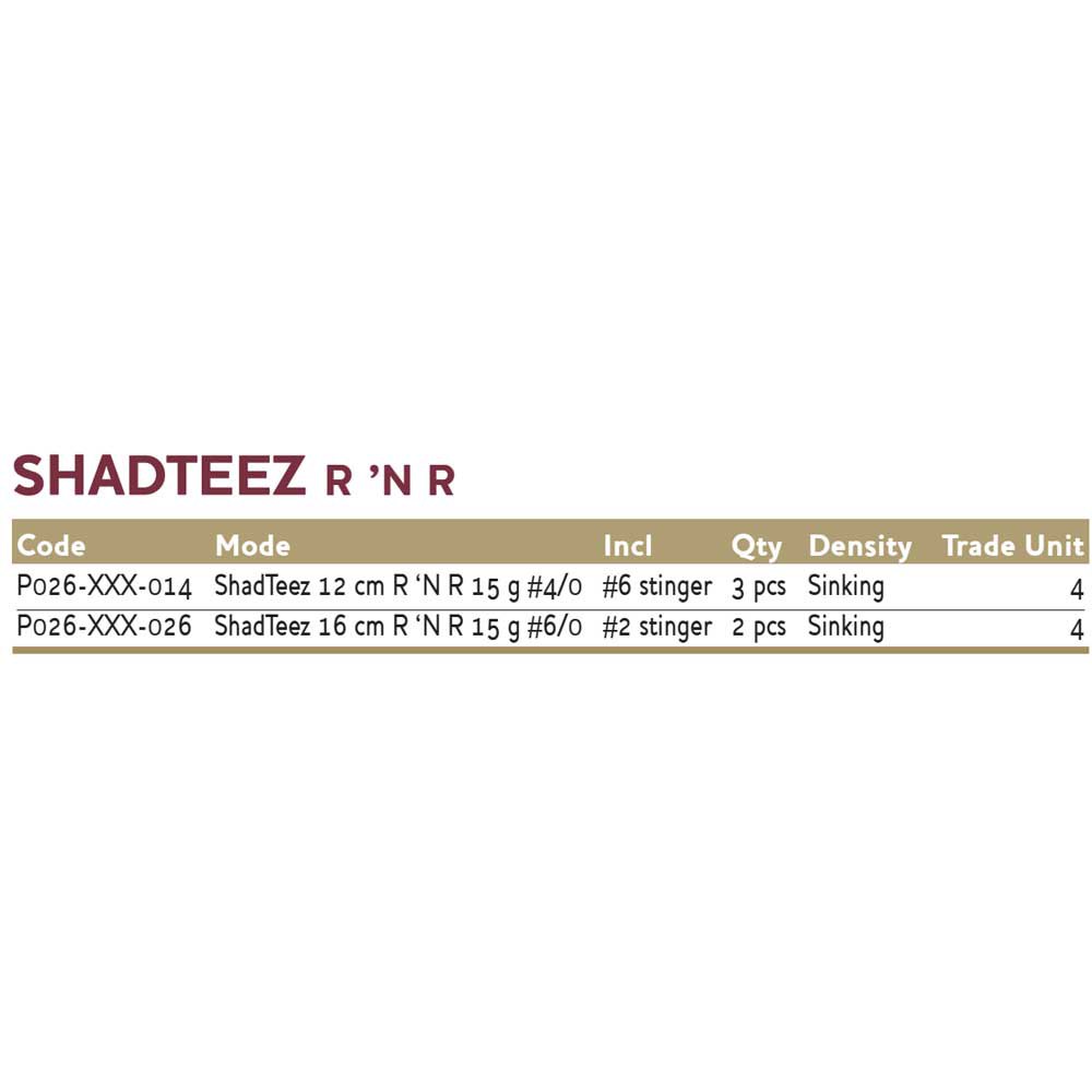 Купить Westin P026-155-026 Shad Teez 160 Mm 15g Многоцветный  Official Roach 7ft.ru в интернет магазине Семь Футов