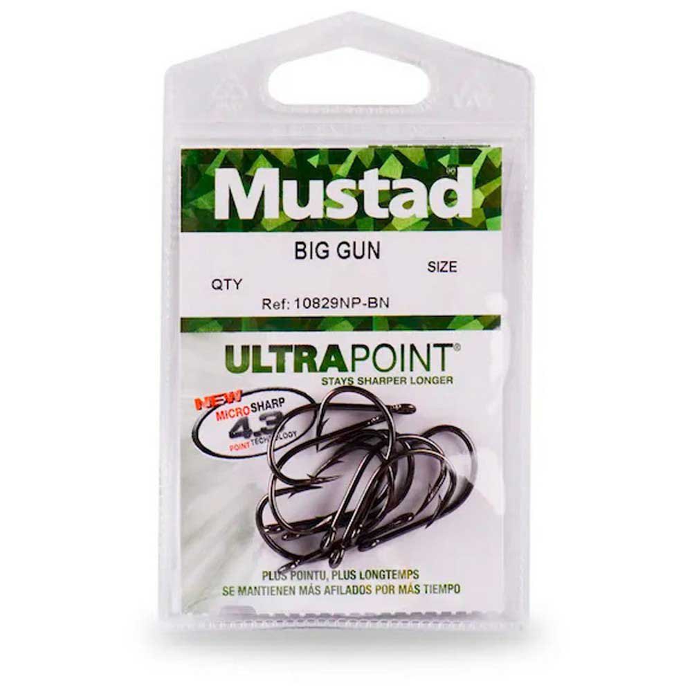 Купить Mustad 10829NP-BN-6/0-U05 Ultrapoint Big Gun Колючий Одноглазый Крючок Черный Black Nickel 6/0  7ft.ru в интернет магазине Семь Футов