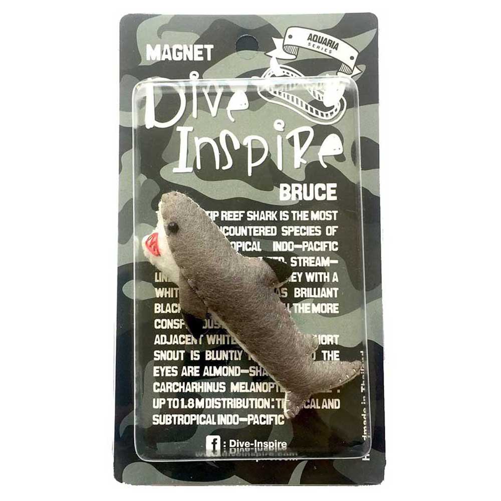 Купить Dive inspire MN-014 Bruce Магнит Black Tip Reef Shark Серый Grey / White / Black 7ft.ru в интернет магазине Семь Футов
