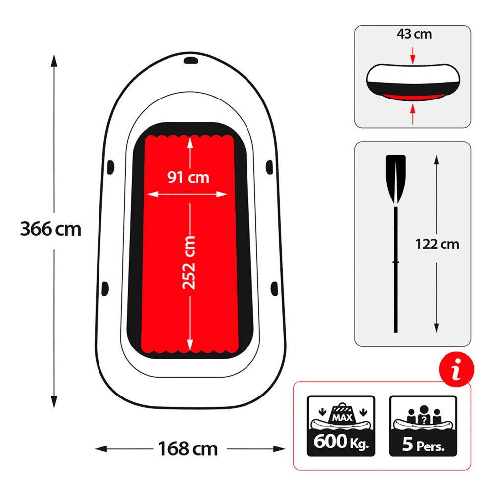 Купить Intex 68325 Excursion 5 Надувная лодка Белая 5 Places  7ft.ru в интернет магазине Семь Футов