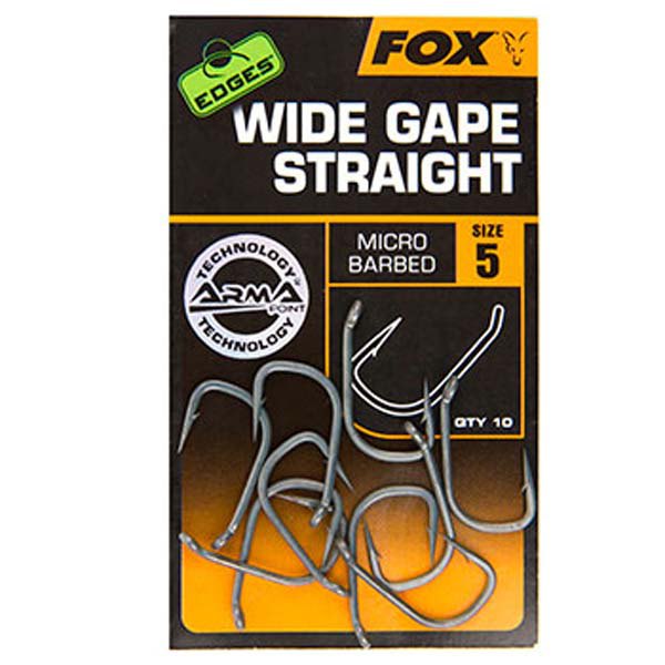 Купить Fox international CHK179 Edges Wide Gape Straight Крюк Серый Silver 8  7ft.ru в интернет магазине Семь Футов