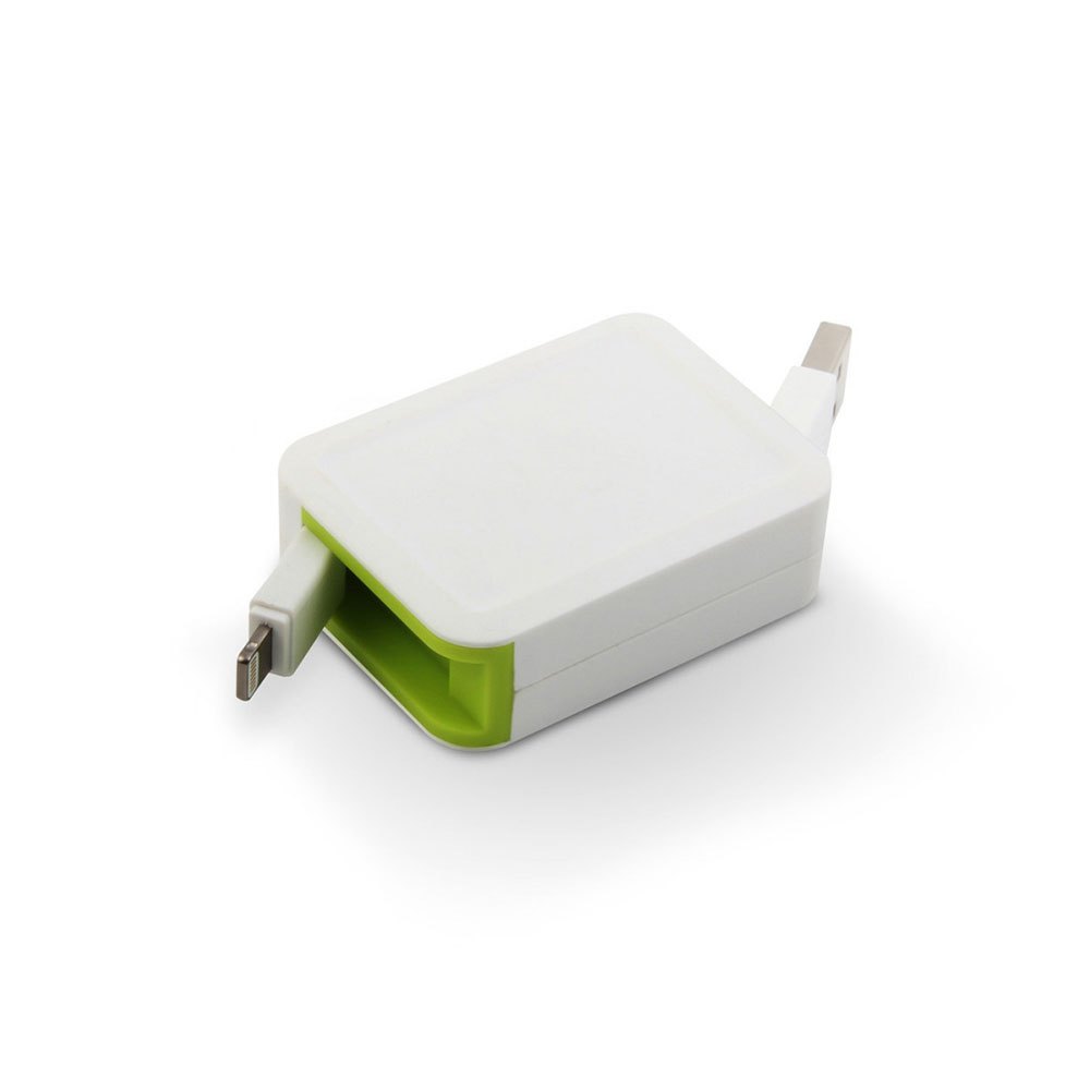 Купить Muvit MUUSC0170 Выдвижной USB-кабель к Lightning MFI 2.4A 0.8 M Белая White / Green 7ft.ru в интернет магазине Семь Футов