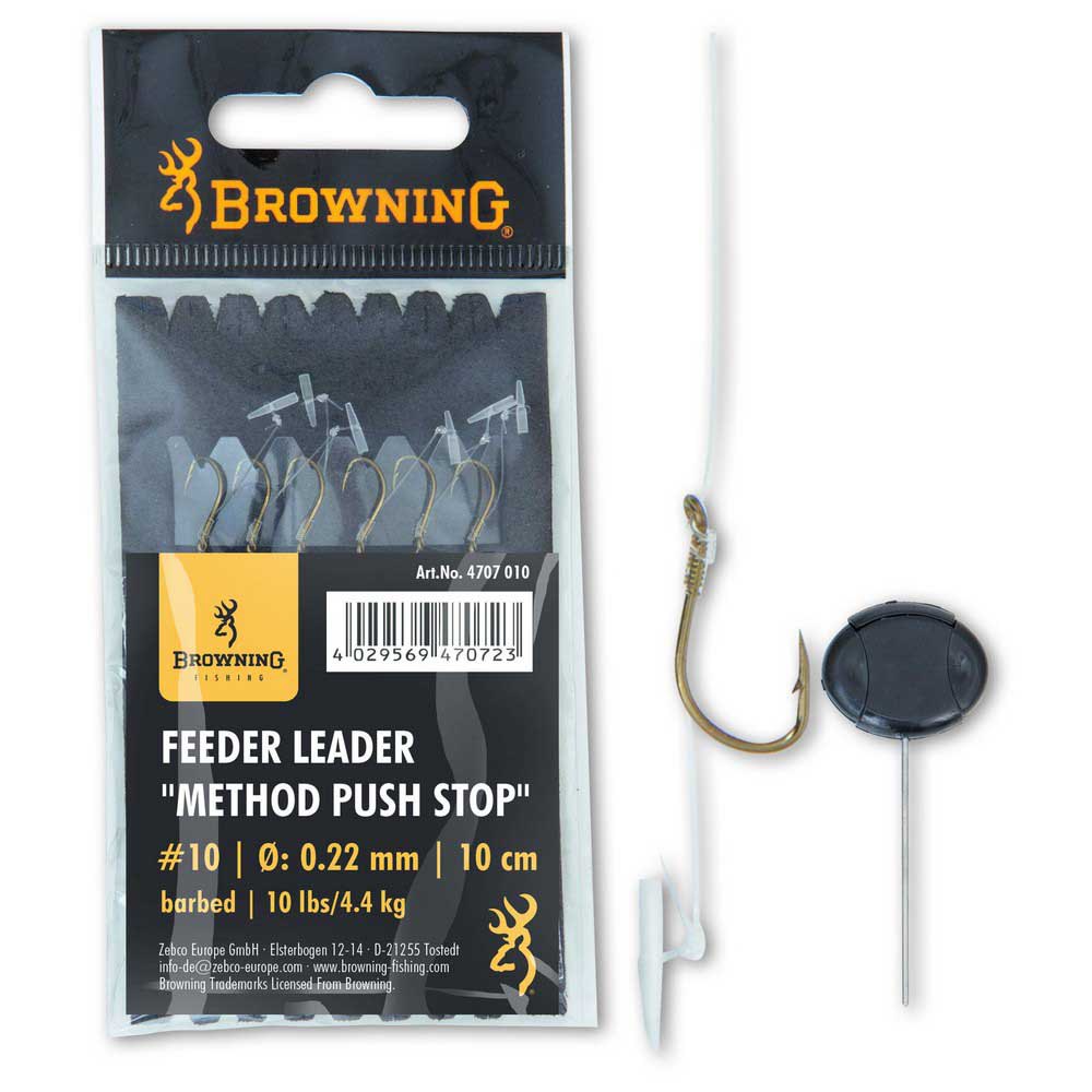 Купить Browning 4707012 Feeder Method Push Stop 0.20 Mm Лидер Серебристый Bronze 12  7ft.ru в интернет магазине Семь Футов