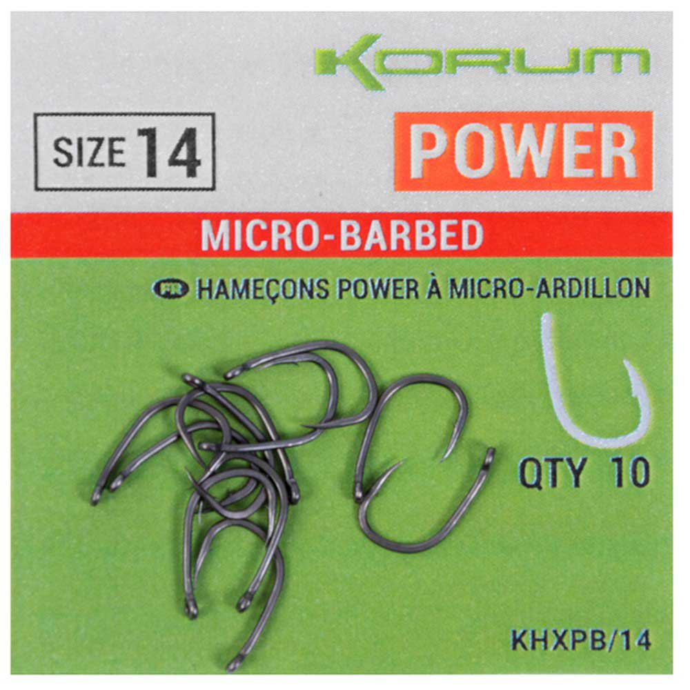 Купить Korum KHXP/10 Xpert Power Barbless Крючки С Одним Глазком Черный Black Nickel 10 | Семь футов в интернет магазине Семь Футов