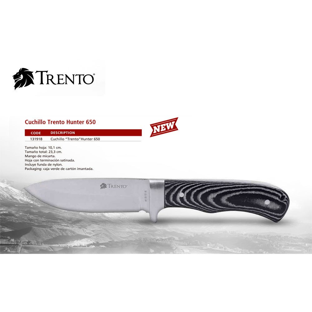 Купить Trento 131918 Hunter 650 Нож Серебристый  Black / Grey 101 mm  7ft.ru в интернет магазине Семь Футов