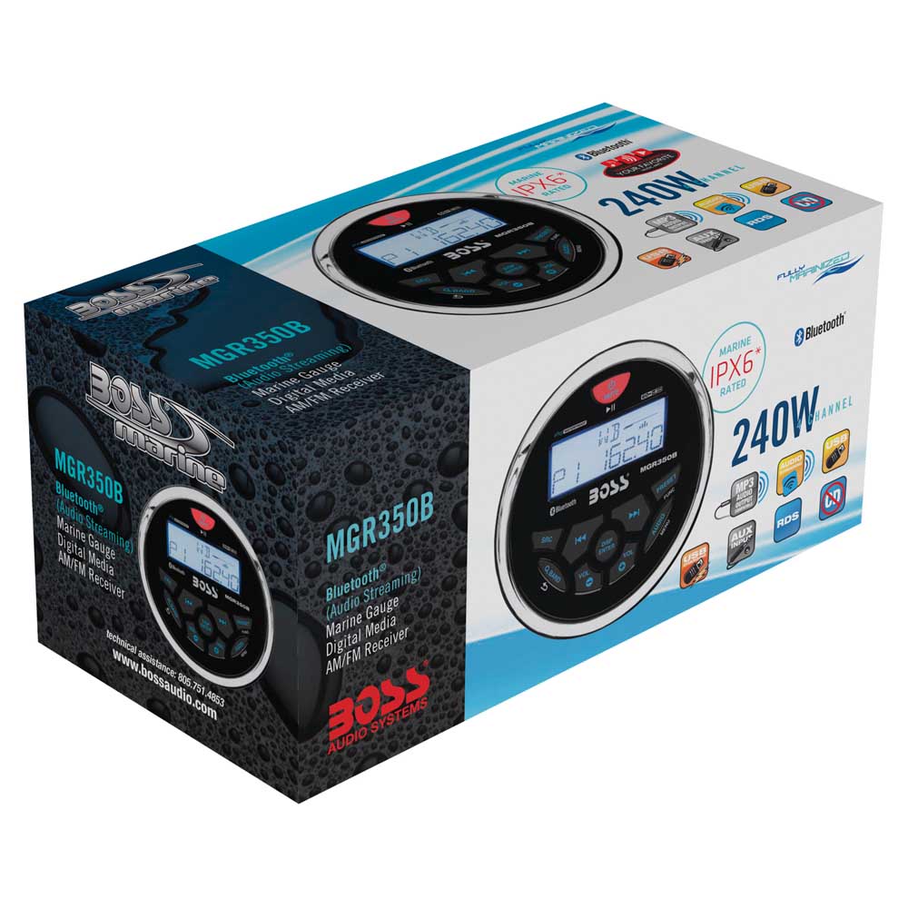 Купить Boss audio 153-MGR350B MGR350B Bluetooth Игрок Черный  Black 240 W  7ft.ru в интернет магазине Семь Футов