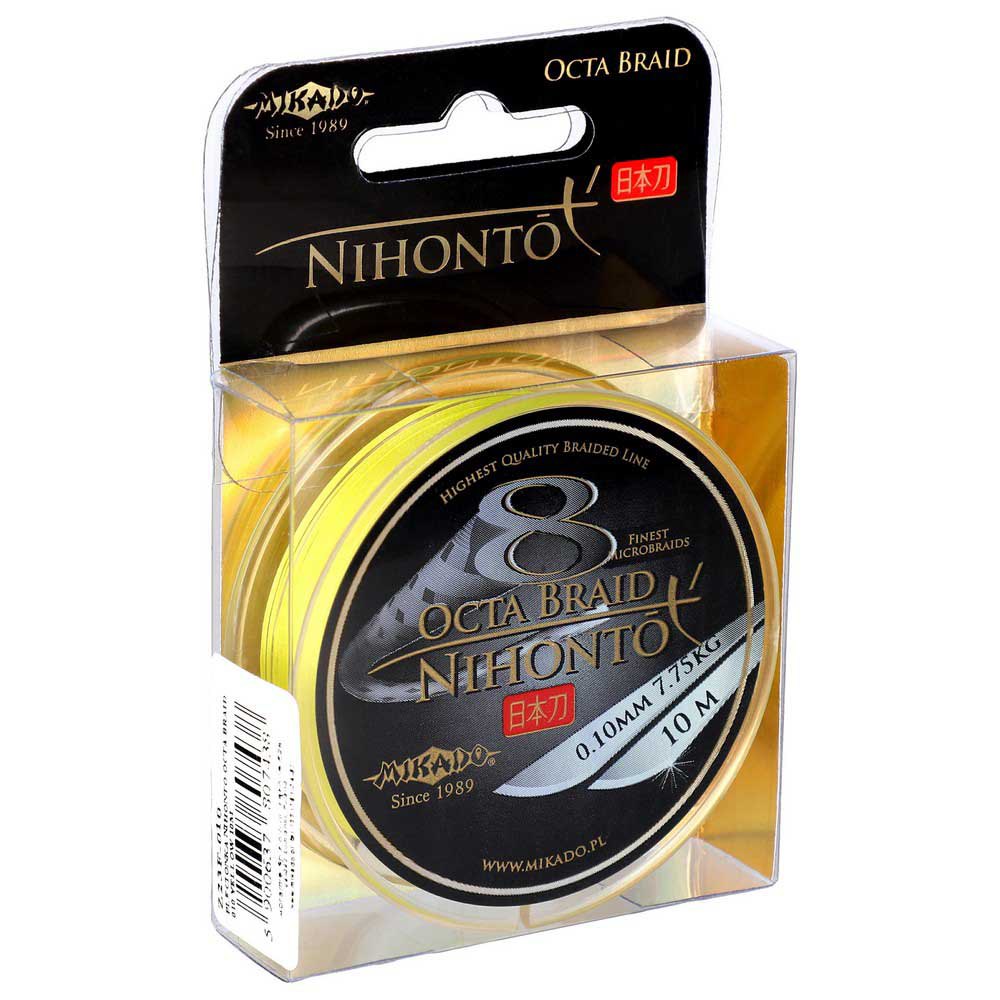 Купить Mikado Z23F-018 Nihonto Octa Плетеная леска 10 м Желтый Yellow 0.180 mm  7ft.ru в интернет магазине Семь Футов