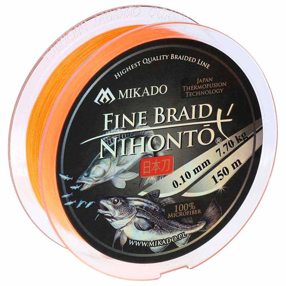 Купить Mikado Z19O-035 Nihonto Fine Плетеная леска 150 м Оранжевый Orange 0.350 mm  7ft.ru в интернет магазине Семь Футов