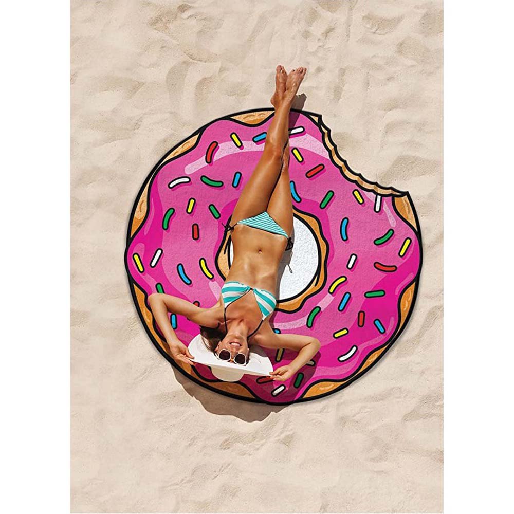 Купить Bigmouth inc 741-BMBT0003 Donut Пляжное одеяло Оранжевый Pink 152 x 152 cm  7ft.ru в интернет магазине Семь Футов