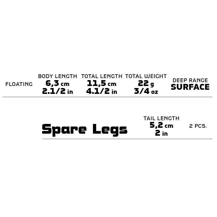 Купить Molix SFSL-72 Supernato Frog Spare Legs 52 Mm 2 Единицы Многоцветный 72 7ft.ru в интернет магазине Семь Футов