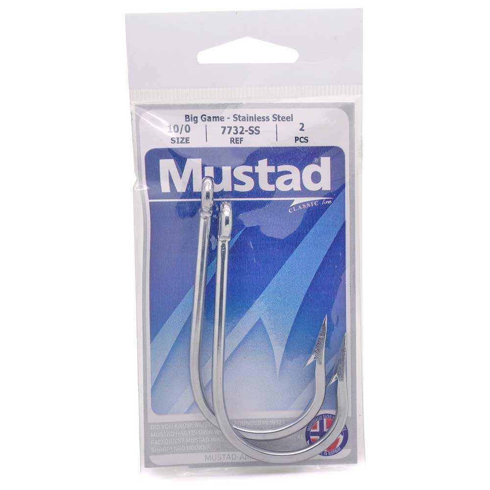 Купить Mustad 7732-SS-9/0-109 Classic Line Southern&Tuna 7732 Колючий Одноглазый Крючок Серебристый Stainless Steel 9/0  7ft.ru в интернет магазине Семь Футов