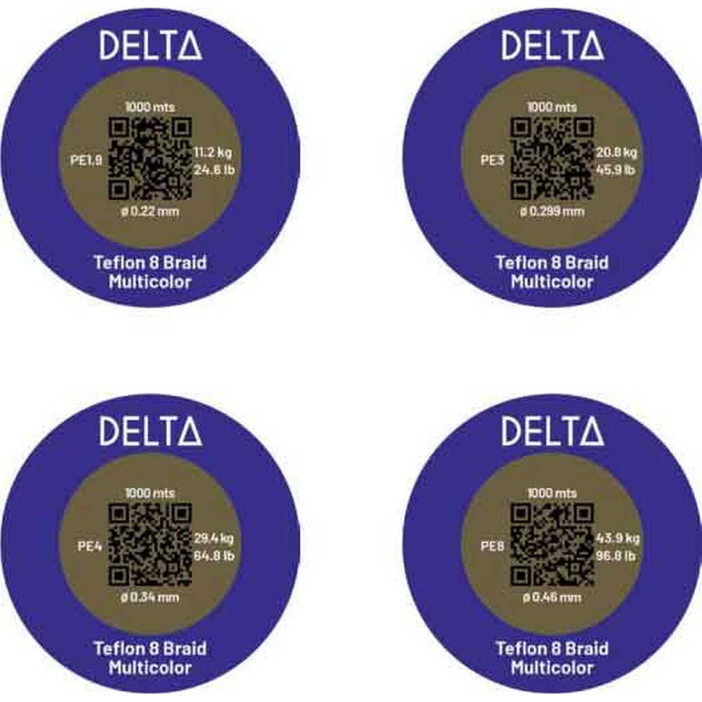 Купить Delta DELTAMULTI30055.8 Teflon 8 Braid 300 m Плетеный Многоцветный Multicolour 0.320 mm  7ft.ru в интернет магазине Семь Футов