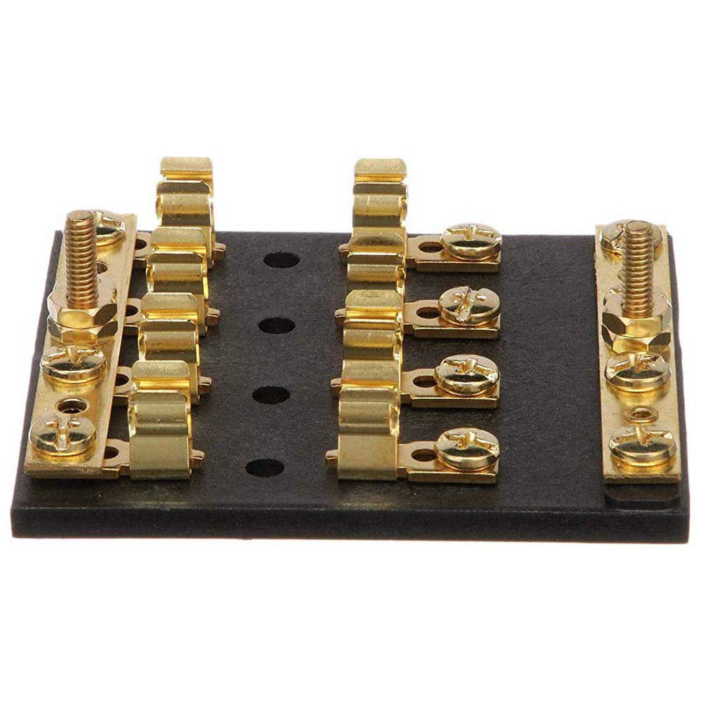 Купить Seachoice 50-13431 4 Gang Предохранитель и клеммная колодка Золотистый Black / Bronze 3 1/2 x 3 x 3/4´´  7ft.ru в интернет магазине Семь Футов