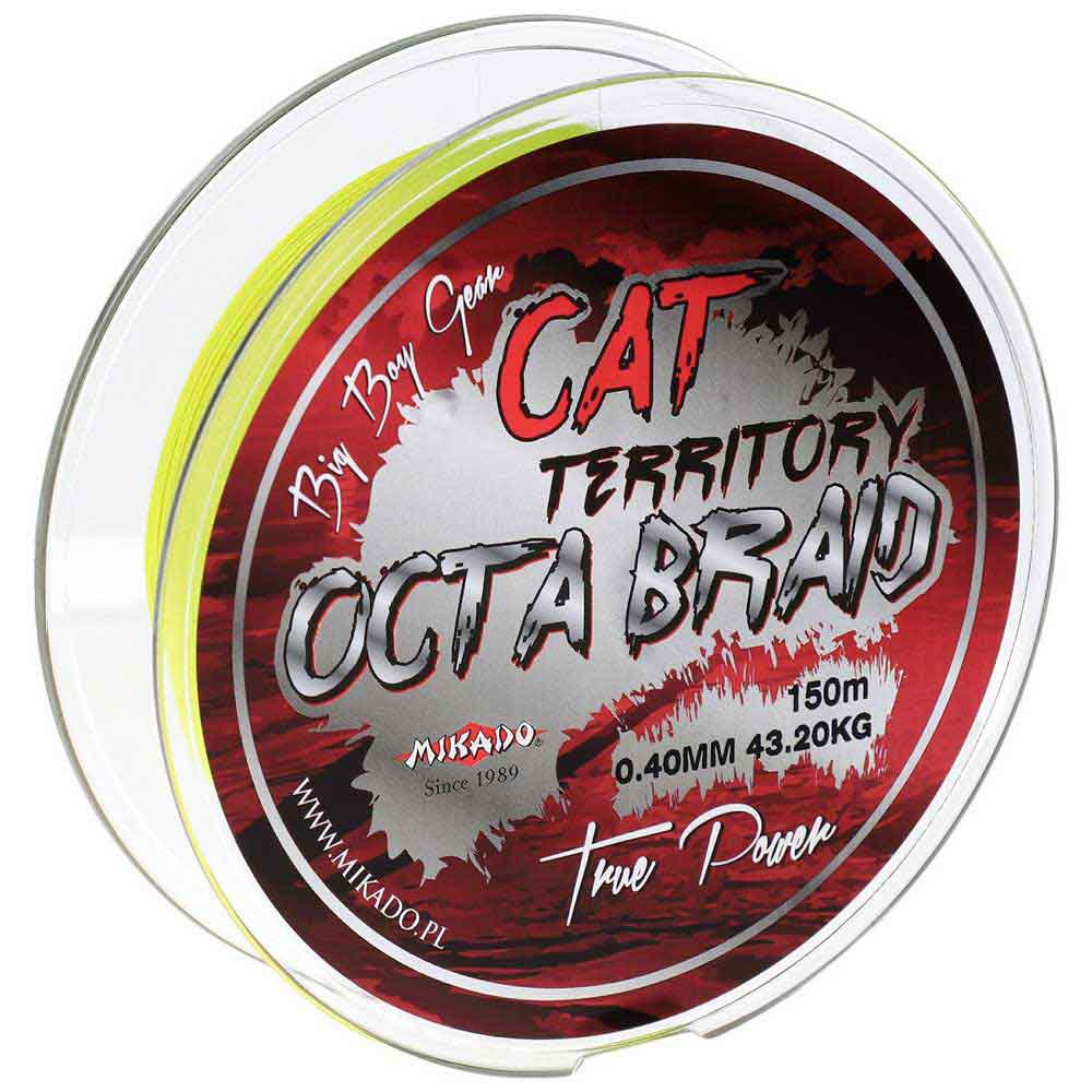 Купить Mikado Z38Y-070 Cat Territory Octa Плетеная леска 150 м Желтый Yellow 0.700 mm  7ft.ru в интернет магазине Семь Футов