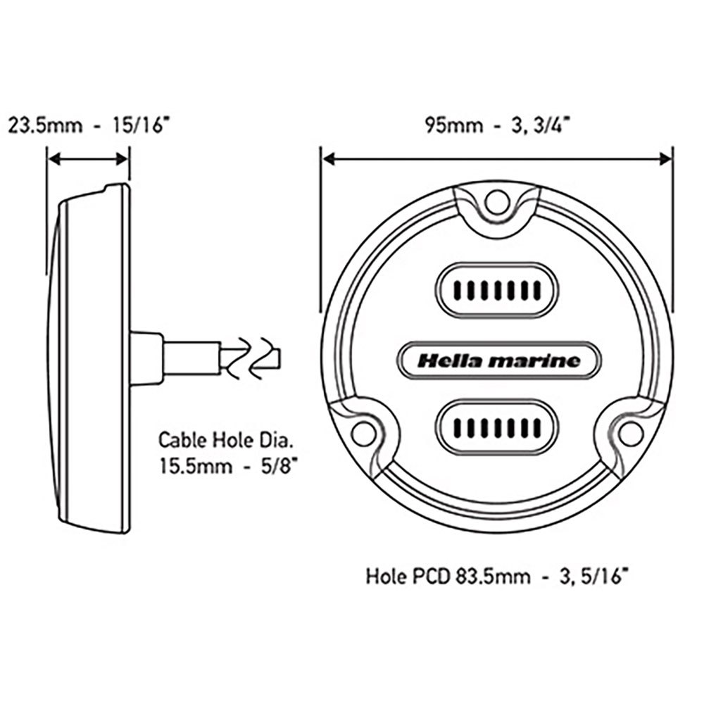 Купить Hella marine 4025005 Apelo A2 Подводный светодиодный RGB-свет Серебристый Grey 3000 Lumens  7ft.ru в интернет магазине Семь Футов