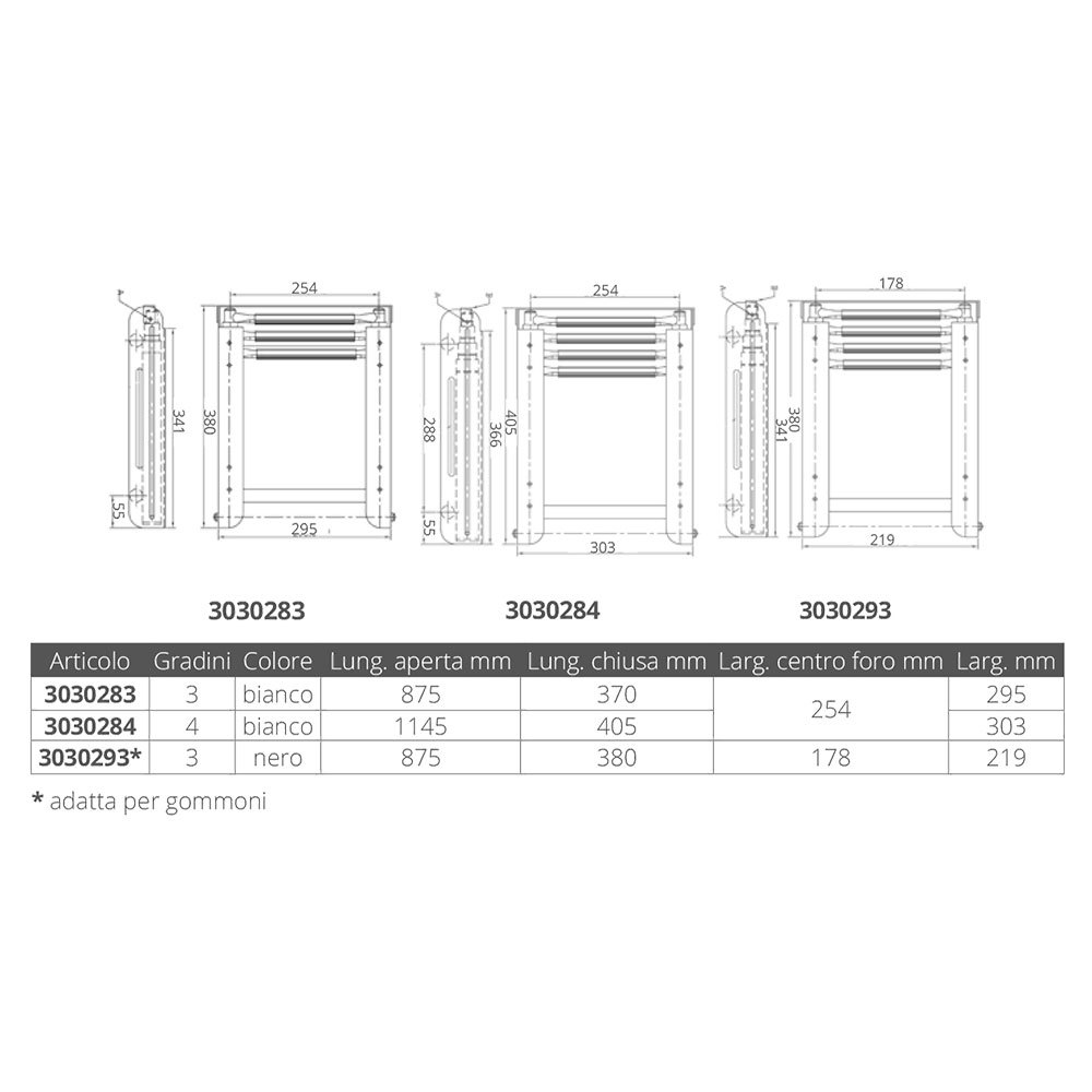 Купить Forniture nautiche italiane 3030284 Белая ступенчатая лестница из нержавеющей стали Бесцветный Silver / White 7ft.ru в интернет магазине Семь Футов