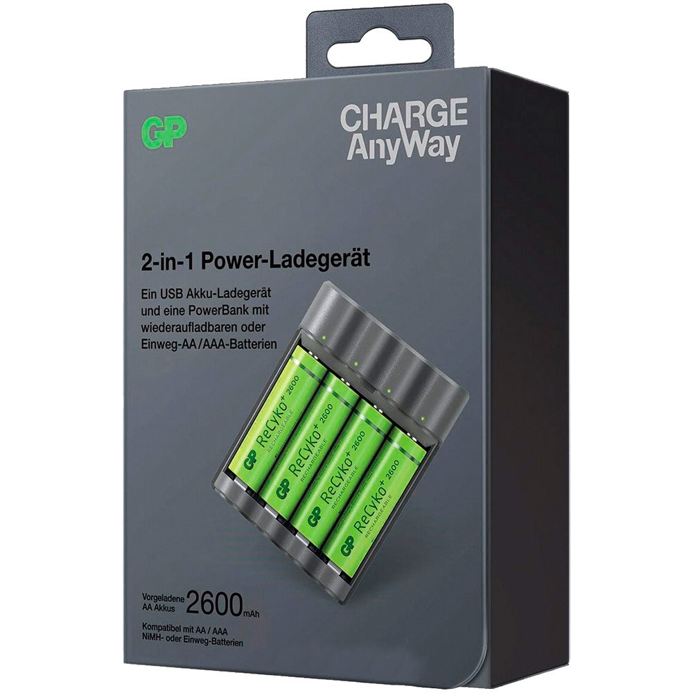 Купить Gp batteries 134DX411270AAHCEC4 Charge AnyWay 3 В 1 аккумулятор зарядное устройство Черный Black 7ft.ru в интернет магазине Семь Футов