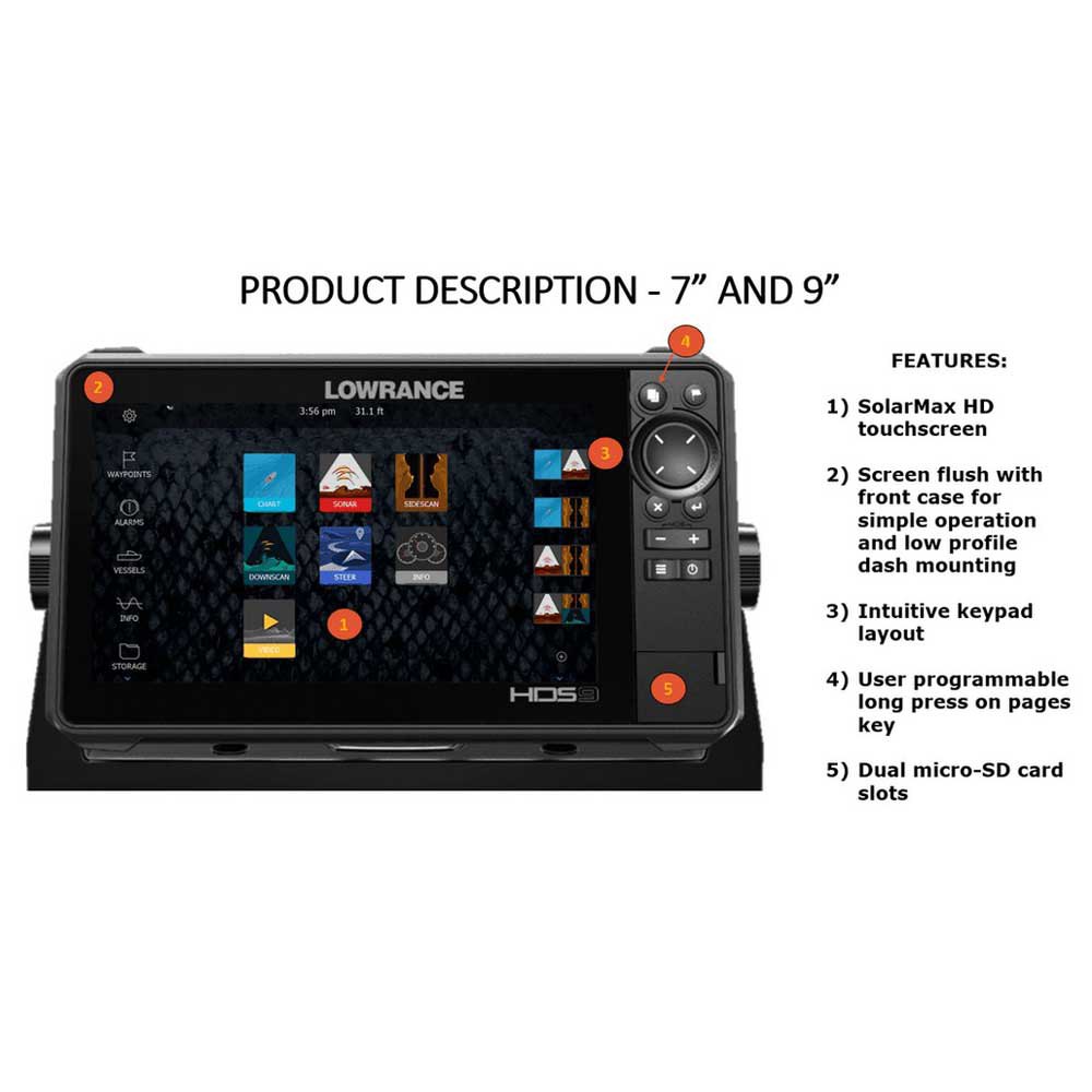 Купить Lowrance 000-14419-001 HDS-7 Live Active Imaging С датчиком Черный Black 7ft.ru в интернет магазине Семь Футов