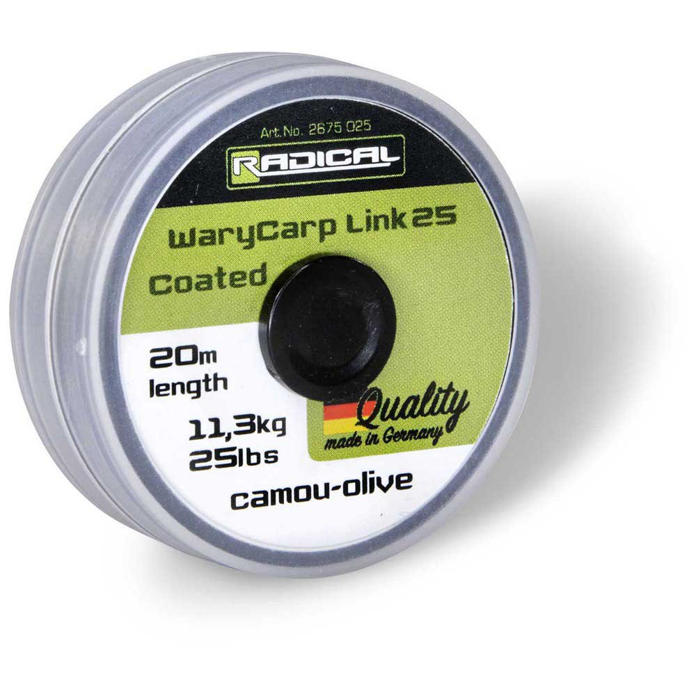 Купить Radical 2675035 WaryCarp Link Coated Карповая Ловля 20 м Коричневый Camou-Olive 0.800 mm  7ft.ru в интернет магазине Семь Футов