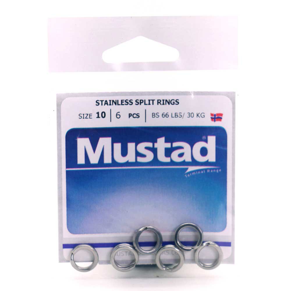 Купить Mustad MA033-SS-48-10 MA033-SS Split Кольца Голубой  Stainless Steel 4.8  7ft.ru в интернет магазине Семь Футов