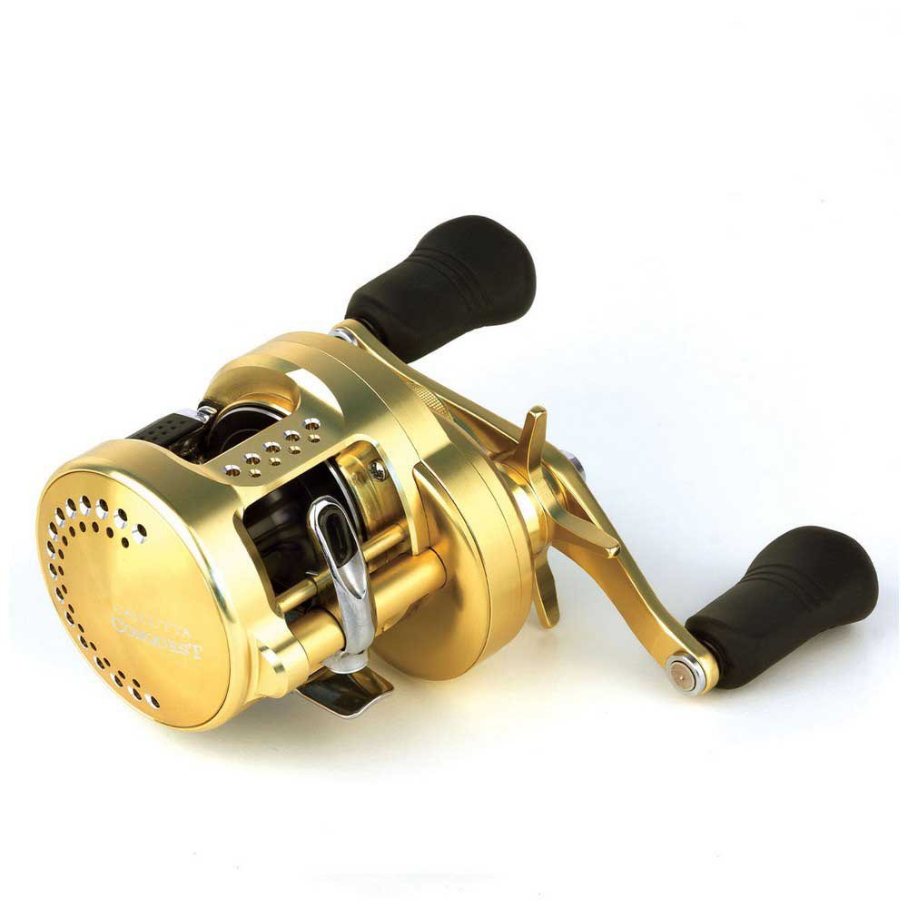 Купить Shimano fishing CTCNQ201A Calcutta Conquest 201A Мультипликаторная Катушка Желтый Gold Ratio: 4.8:1  7ft.ru в интернет магазине Семь Футов