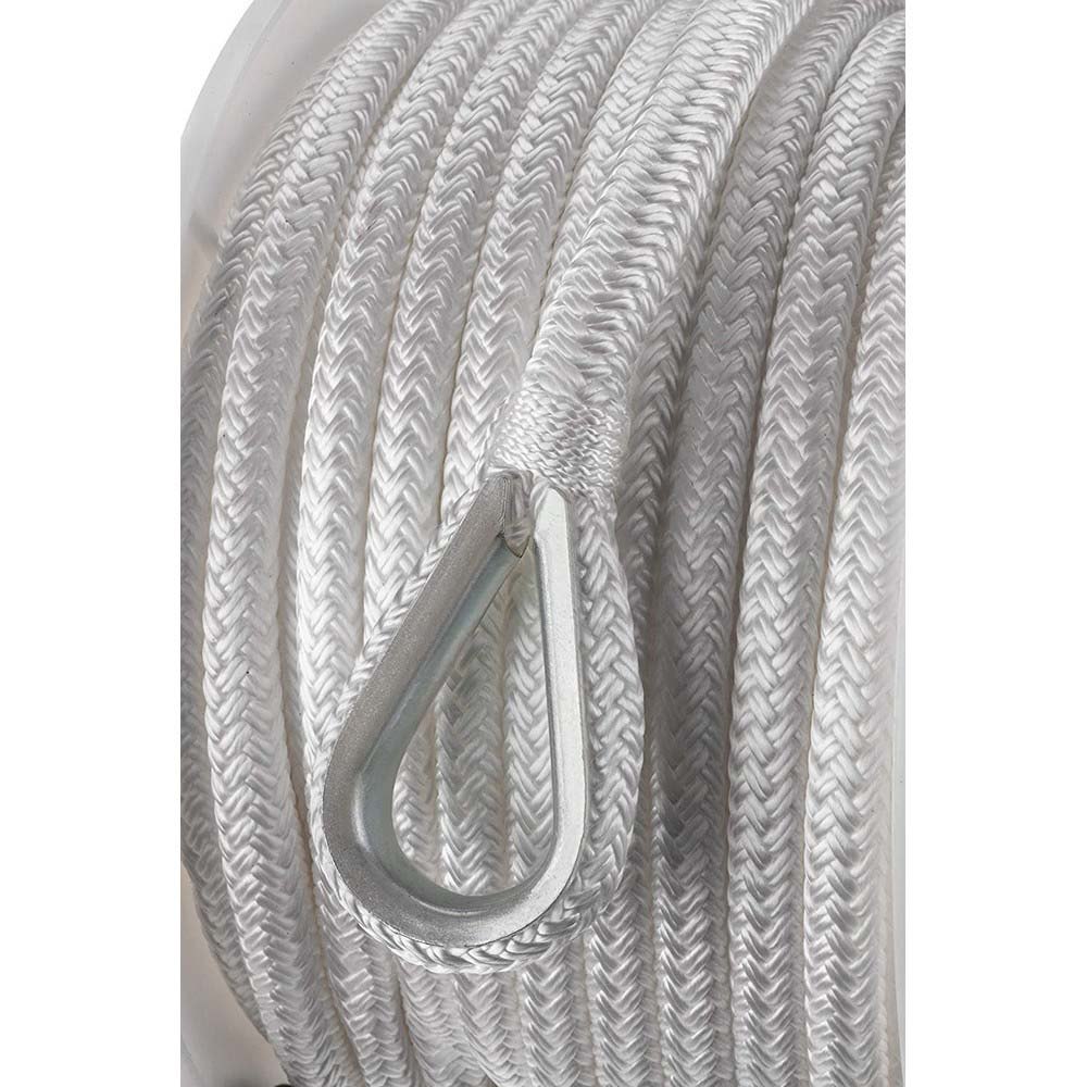 Купить Seachoice 50-42101 Нейлоновая двойная плетеная веревка 30.5 m Серебристый White 9.5 mm  7ft.ru в интернет магазине Семь Футов