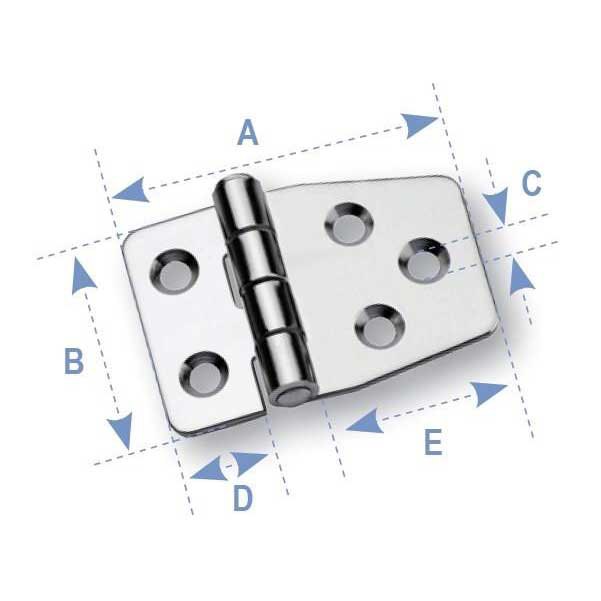 Купить Lalizas 70662 Right Серебристый  Stainless Steel 55 x 37 mm  7ft.ru в интернет магазине Семь Футов