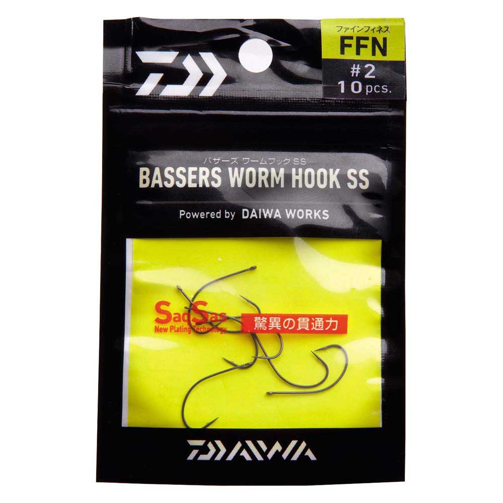 Купить Daiwa 16509204 Bassers Worm Ffn Крюк Серый  Grey 4 (10 pcs)  7ft.ru в интернет магазине Семь Футов