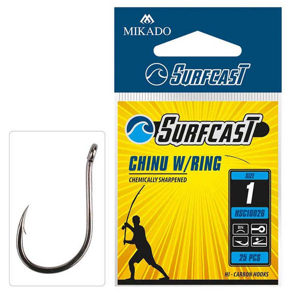 Купить Mikado HSC10026-10B Surfcast Chinu Крючки С Одним Глазком Серебристый Black Nickel 10  7ft.ru в интернет магазине Семь Футов