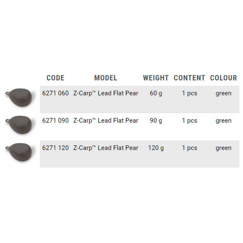 Купить Zebco 6271090 Z-Carp™ Flat Pear Вести Серый  Green 90 g  7ft.ru в интернет магазине Семь Футов