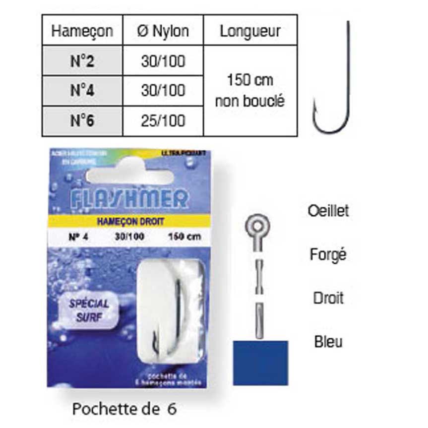 Купить Flashmer HNSS04 Surf Связанные Крючки Черный Blue 4  7ft.ru в интернет магазине Семь Футов