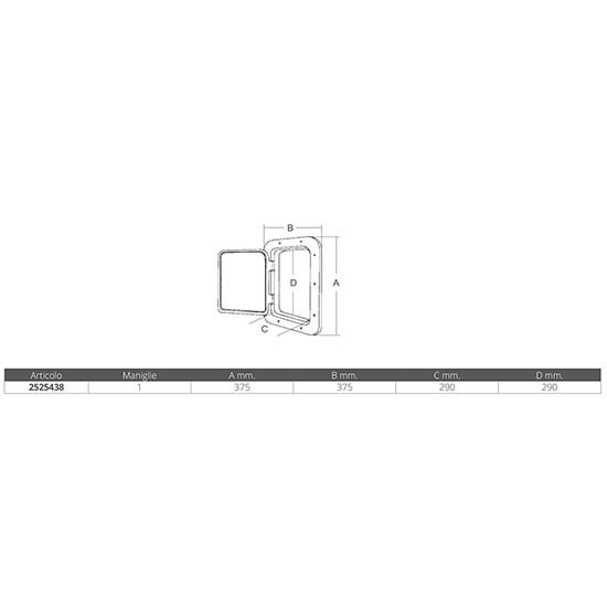 Купить Can-sb 2525430 180° люк Бесцветный  White 370 x 275 mm  7ft.ru в интернет магазине Семь Футов