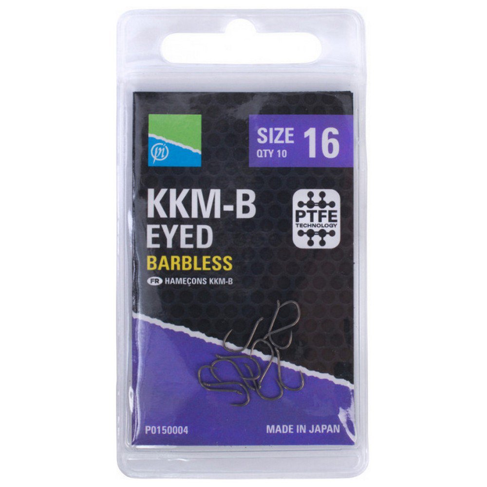 Купить Preston innovations P0150003 KKM-B Barbless Крючки С Одним Глазком Серебристый Black Nickel 14  7ft.ru в интернет магазине Семь Футов