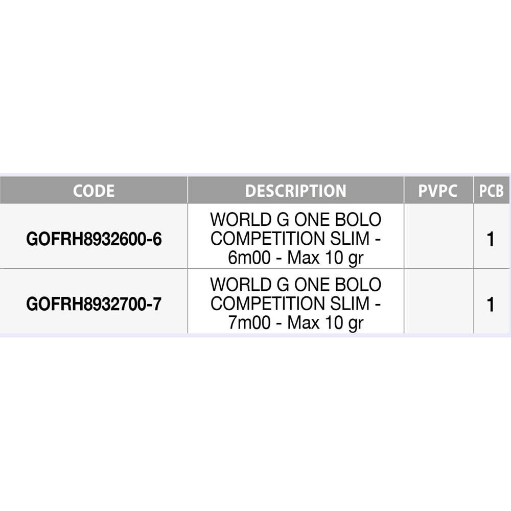 Купить Garbolino GOFRH8932600-6 World G One Competition Slim Болонский Стержень Черный Black 6.00 m  7ft.ru в интернет магазине Семь Футов