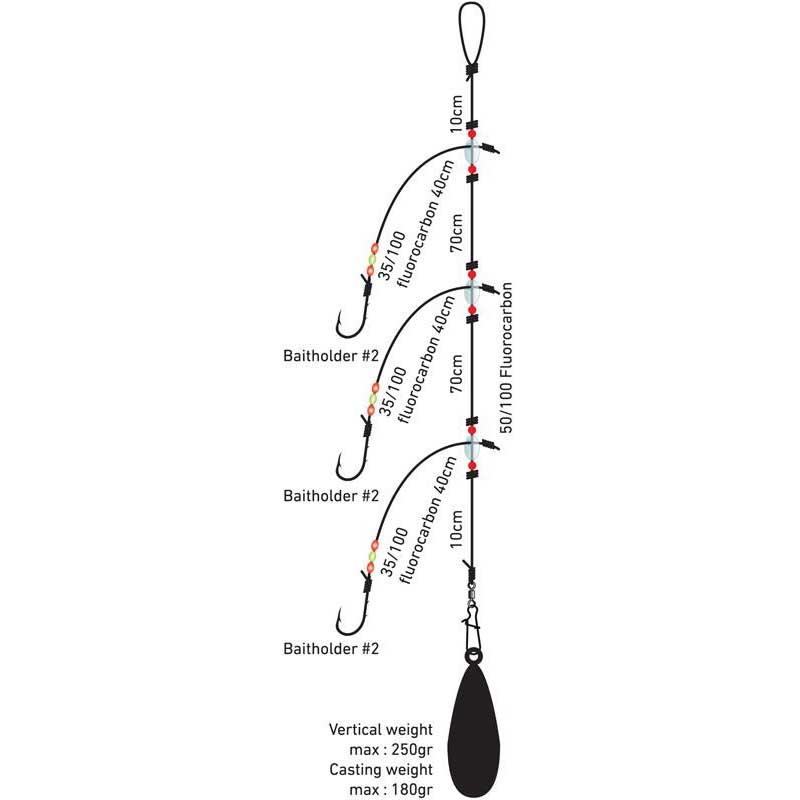 Купить Daiwa MO258395 Surfcasting Essential Classic Rigs Крюк Серебристый Black 7ft.ru в интернет магазине Семь Футов