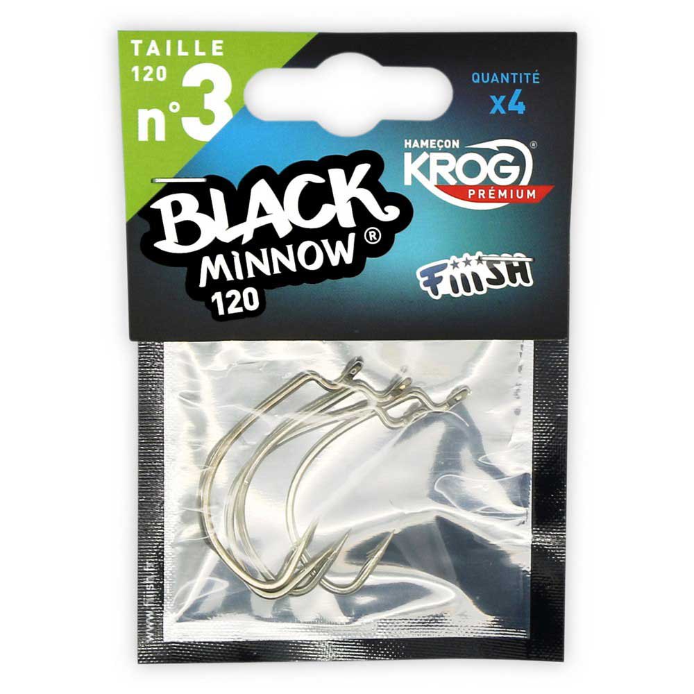 Купить Fiiish BM156 Black Minnow Krog Premium VMC Техасский Крюк 4 единицы измерения Серебристый Silver 4  7ft.ru в интернет магазине Семь Футов