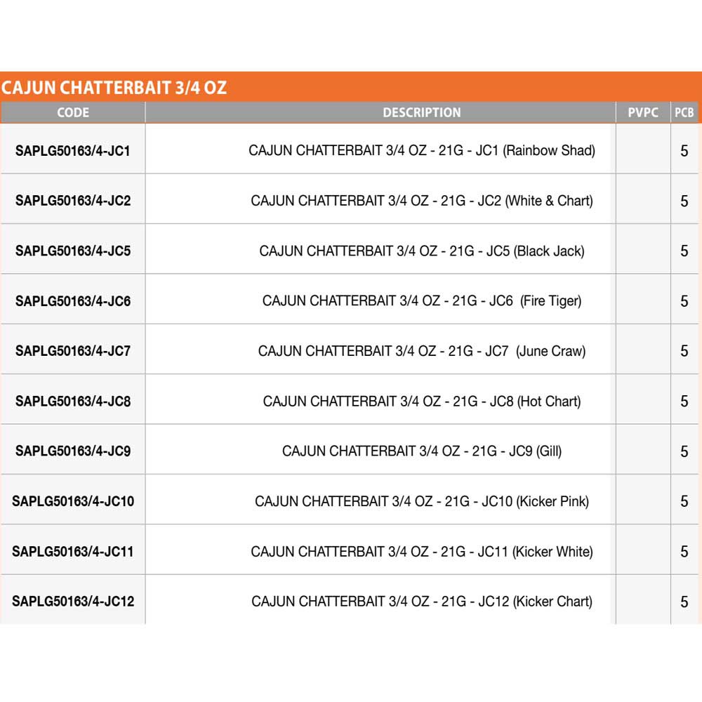 Купить Sakura PKCC02111 Cajun Chatterbait 21g Многоцветный  JC13 7ft.ru в интернет магазине Семь Футов
