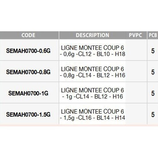 Купить Sert SEMAH0700-0.6G Coup Навесная линия 6 Плавать Голубой Blue 0.6 g  7ft.ru в интернет магазине Семь Футов