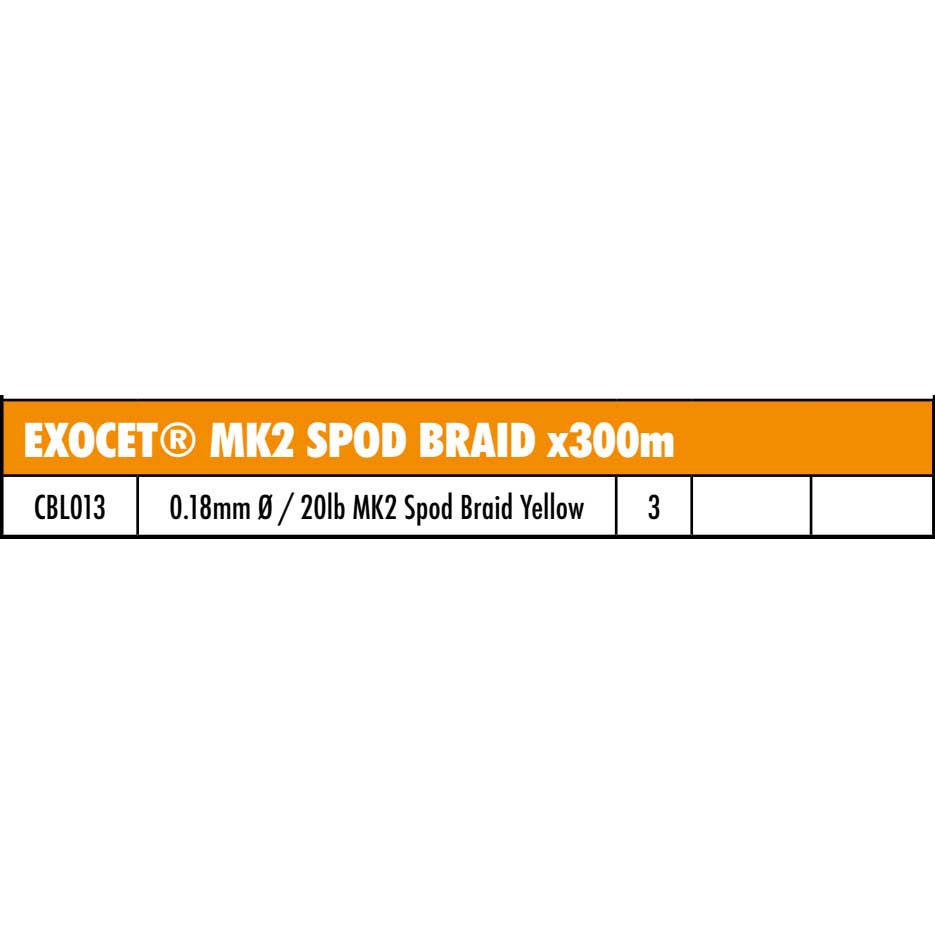 Купить Fox international CBL013 Exocet Spod Тесьма 300 м Желтый Yellow 0.180 mm  7ft.ru в интернет магазине Семь Футов