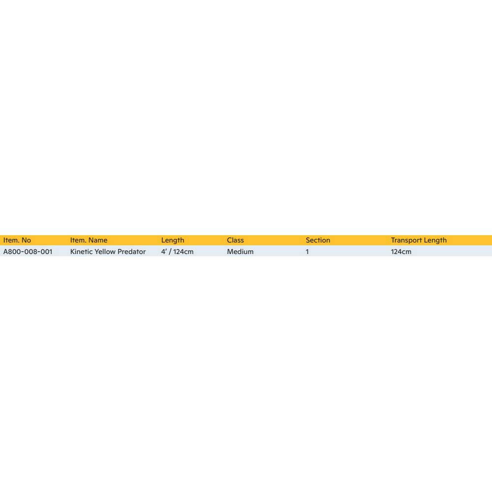Купить Kinetic A800-008-001 Predator Среднее удилище для троллинга Желтый Yellow / Black 1.20 m  7ft.ru в интернет магазине Семь Футов