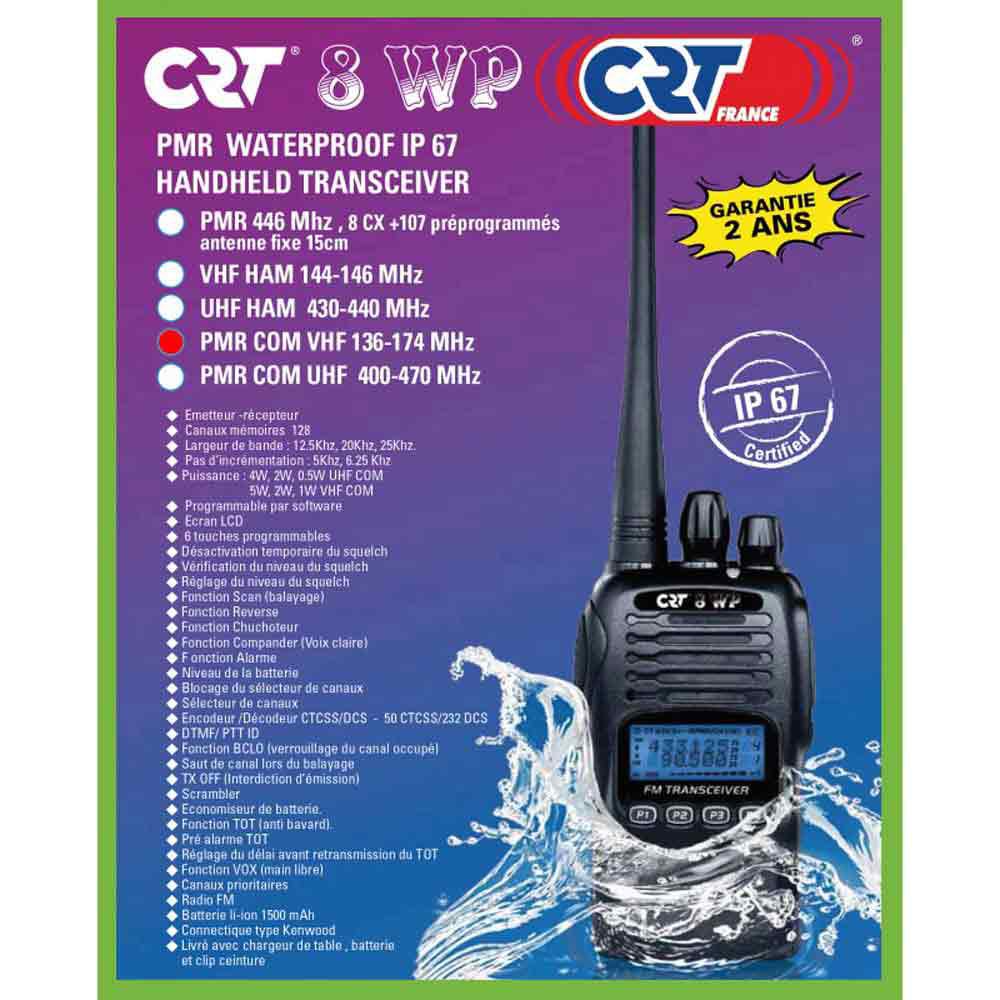 Купить Crt PNI-CRT-8WP Walkie Talkie 8WP PMR / UHF Walkie Talkie Черный Black 7ft.ru в интернет магазине Семь Футов