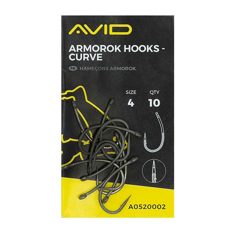 Купить Avid carp A0520001 Armorok Curve Крюк Черный  Black Nickel 2  7ft.ru в интернет магазине Семь Футов