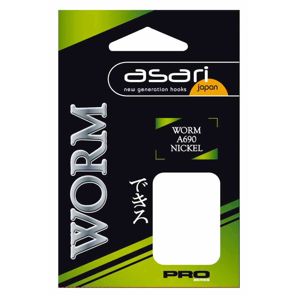 Купить Asari AWM-4 Worm Pro Крюк Черный  Nickel Plated (10 pcs) 4  7ft.ru в интернет магазине Семь Футов