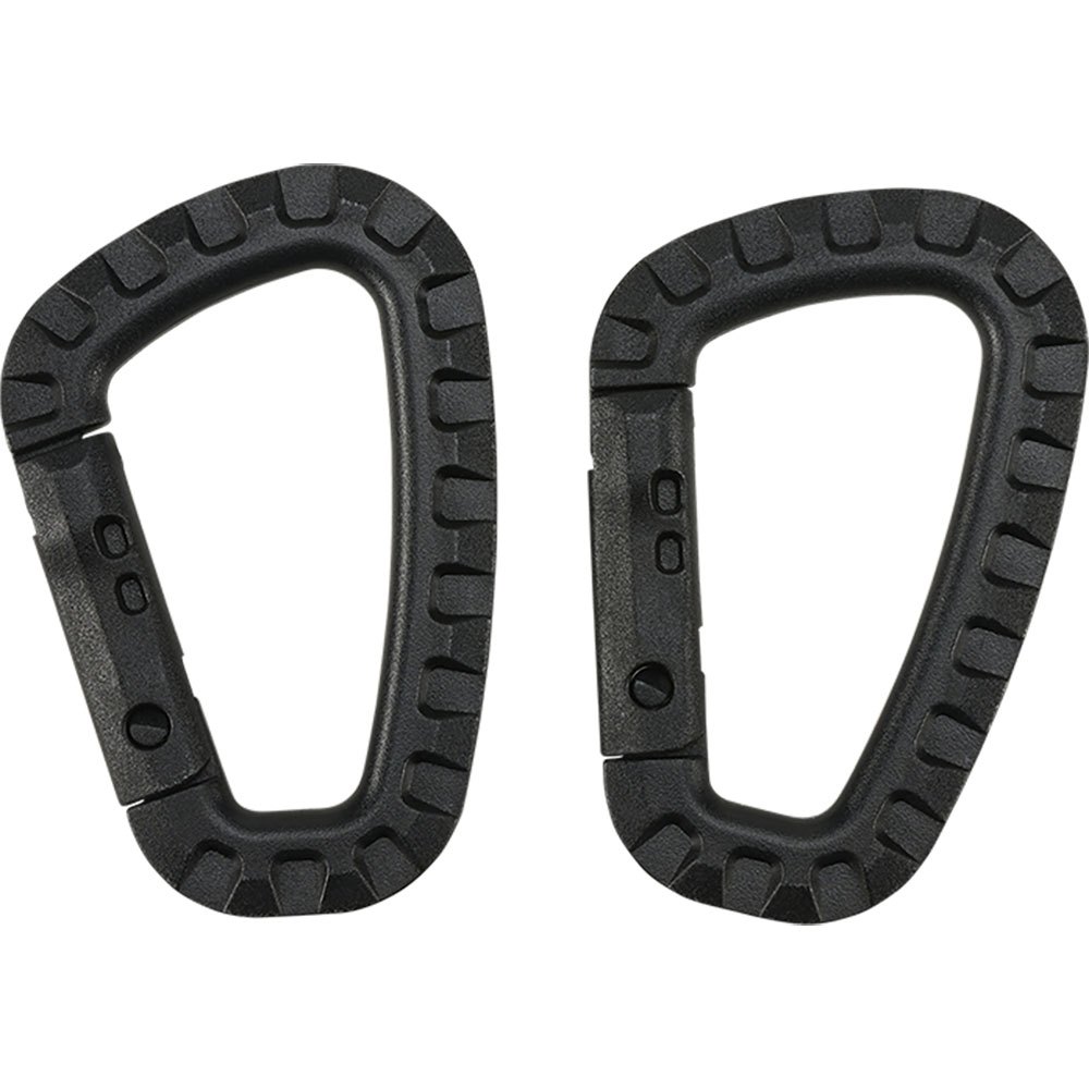 Купить Brandit 8079-2-OS Carabiner Зажим-Крючок 2 единицы измерения Черный Black 7ft.ru в интернет магазине Семь Футов